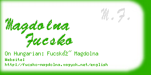 magdolna fucsko business card